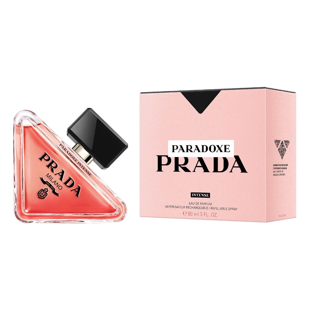 Prada Paradoxe Intense EDP 90mlPerfumes & FragrancesMade by Master Perfumers Givaudan Nadège Le Garlantezec, Shyamala Maisondieu and Antoine Maisondieu, Paradoxe Intense is a floral ambery fragrance with a woody inflection that reveals the intense contras